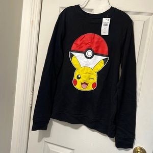 NWT Doe Pikachu and Pokeball Sweatshirt. Size XS